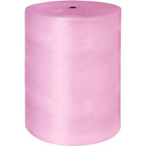 Box Packaging Non Perforated Anti Static Bubble Roll, 48"W x 750'L x 3/16" Thick, Pink, 1 Roll BW31648AS